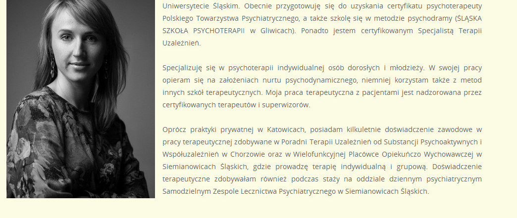 Psychoterapia psychodynamiczna – Urszula Sokalska, Katowice [wywiad]